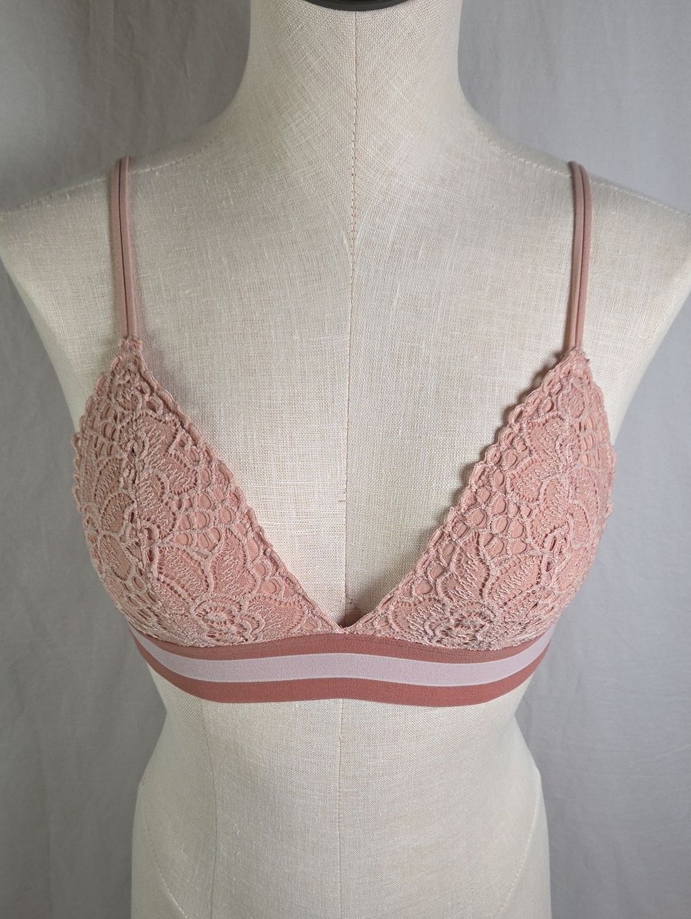 aerie Dusty Rose Lace Bralette Size Medium EUC